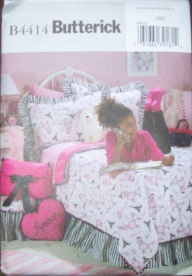 Butterick #B4414 Girl's Room Full / Twin Bedding with Accessories