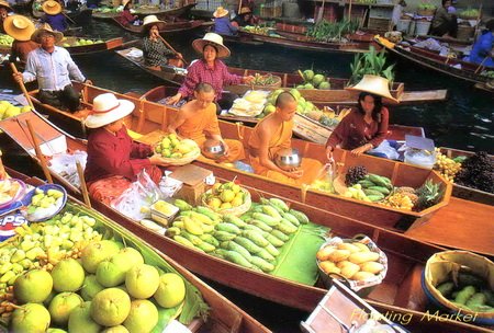 Floating Market Postcard