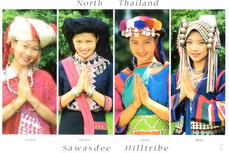 Sawasdee Hill tirbe Postcard