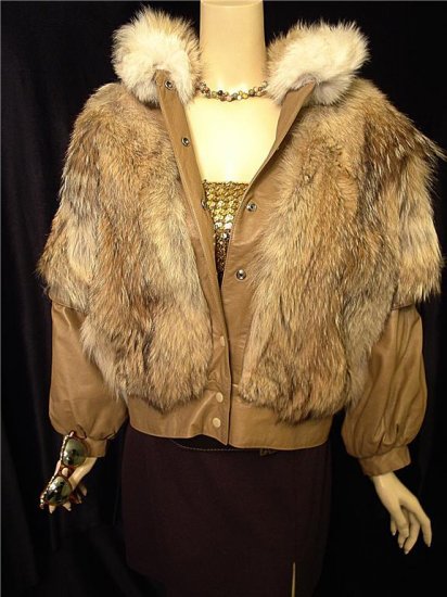 Vintage Coyote & Leather Jacket/Vest