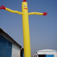 Yellow Air dancer (single leg) with vortex air blower