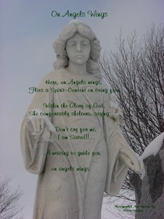 ON ANGELS WINGS** INSPIRATIONAL**8"X10"***Framed Art