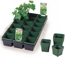 (330)--KORD LITE SQAURE POTS-4 1/2" X 3 3/4"-BLACK
