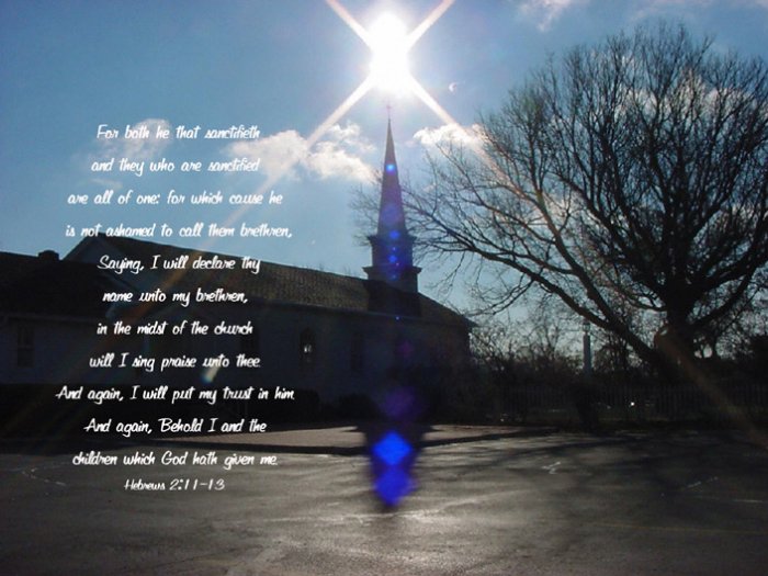 Amazing Steeple**8"x10" framed Art***Heb. 2:11-13
