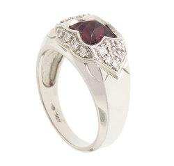 Pink Tourmaline Diamond 14K White Gold Ring