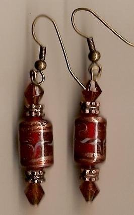Red Lampwork Earrings