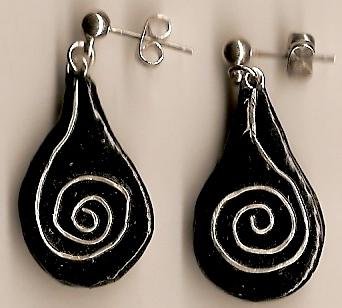 Black and Silver Swirl