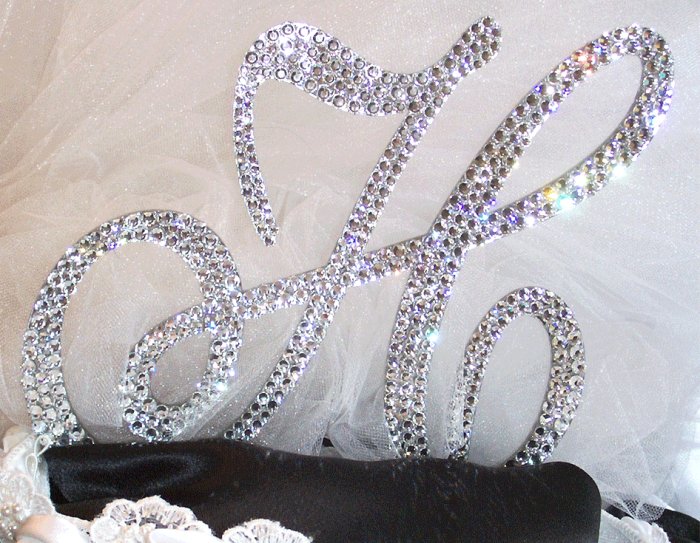 Swarovski Crystal Cake Toppers 6"