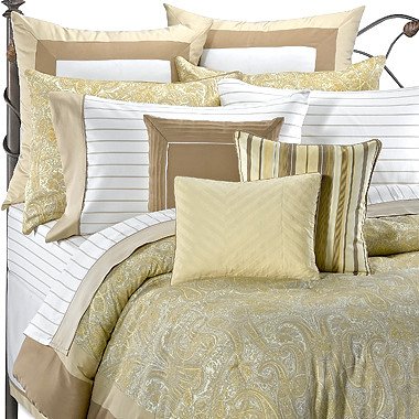 NAUTICA__Bell Island__Yellow Paisley __8 Piece QUEEN COMFORTER SET__New