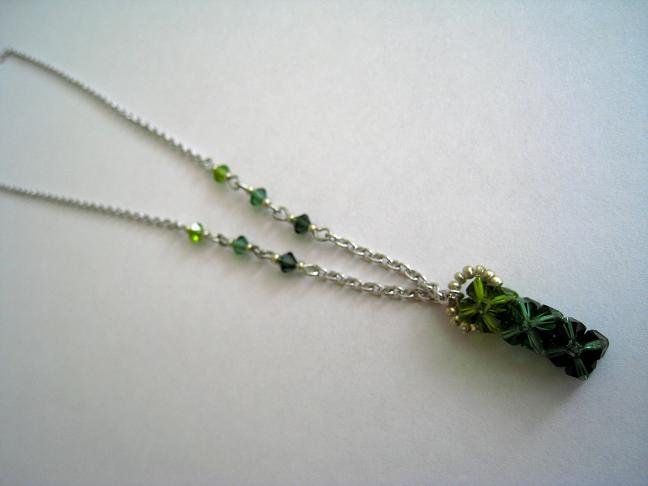 Green Swarovski Gradation Necklace