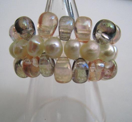 Pearl x Drop Beads Ring