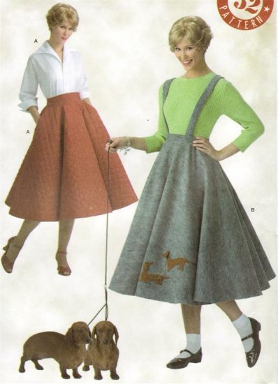 SIMPLICITY Retro Vintage 50's Poodle Circle Skirt SEWING PATTERN