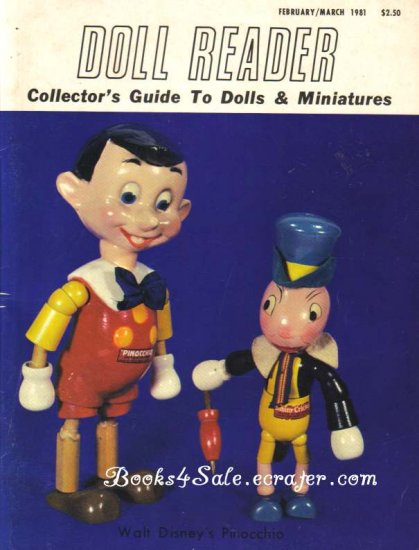Doll Reader Collector's Guide to Dolls and Miniatures Featuring Walt Disney Pinocchio 1981