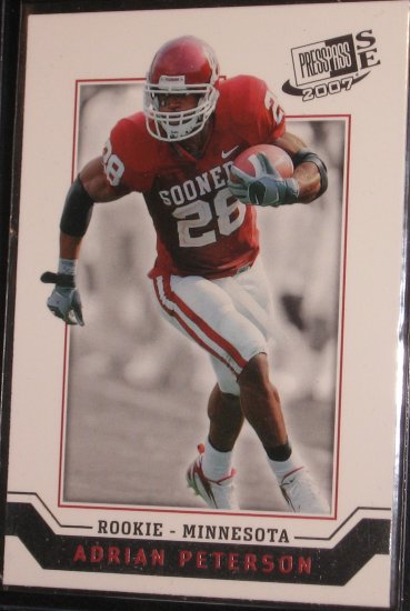 2007 Press Pass Signature Edition Adrian Peterson #29 Rookie