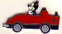 WDW Disney Hidden Mickey MICKEY MOUSE RED CAR Pin