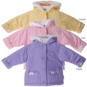 Weather Tamer Infant Girl's Reversible Sunrise Fleece Jacket