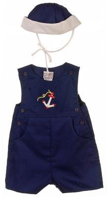 Petit Ami Infant Boy's Nautical Shortall
