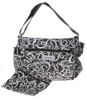 Toddot Black & White Messenger Diaper Bag