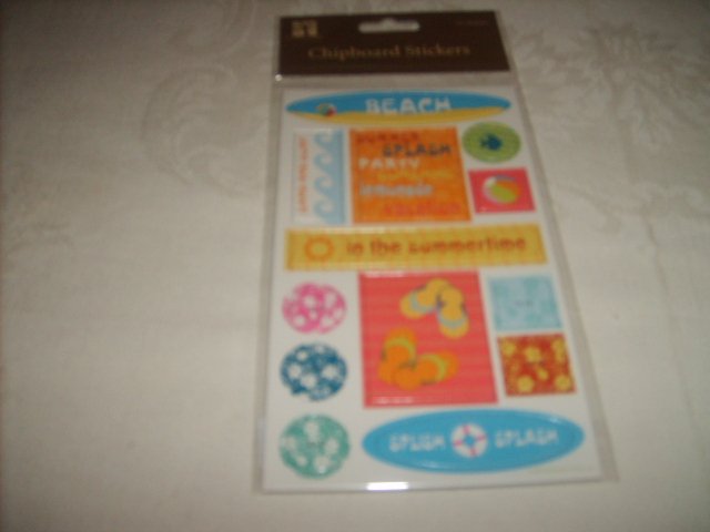 SUMMER FUN CHIPBOARD STICKERS