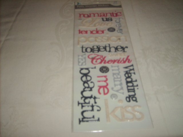 PUFFY MESSAGE STICKERS ( ROMANTIC )