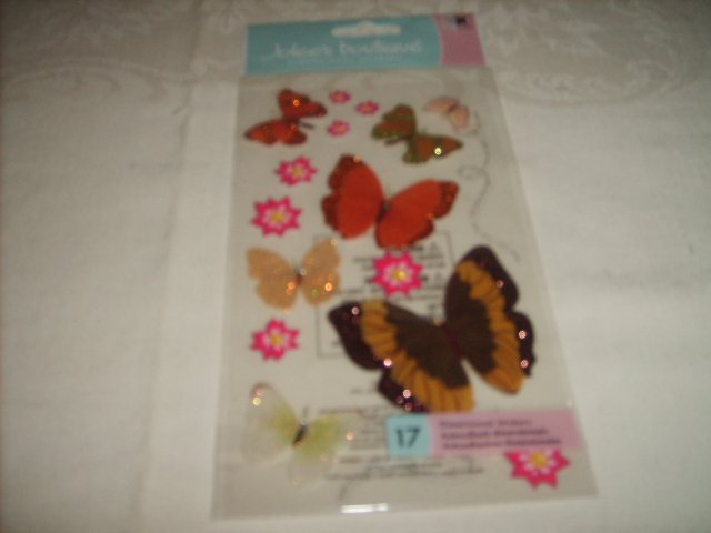 JOLEE'S BOUTIQUE STICKERS ( ORANGE BUTTERFLYS )