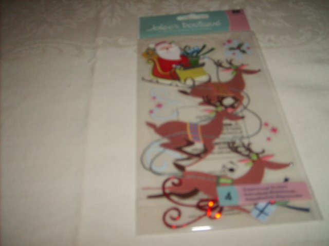 JOLEE'S BOUTIQUE STICKERS ( FLYING SANTA )