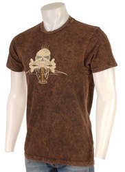Von Dutch Originals Men's Brown Skull T-shirt size Large