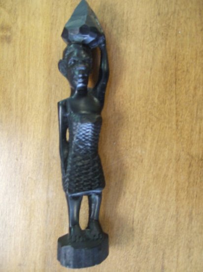 Small African Tribal Woman Handcarved