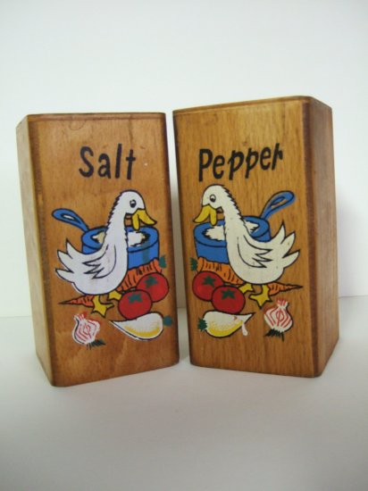 Large Wood Salt & Pepper Shakers