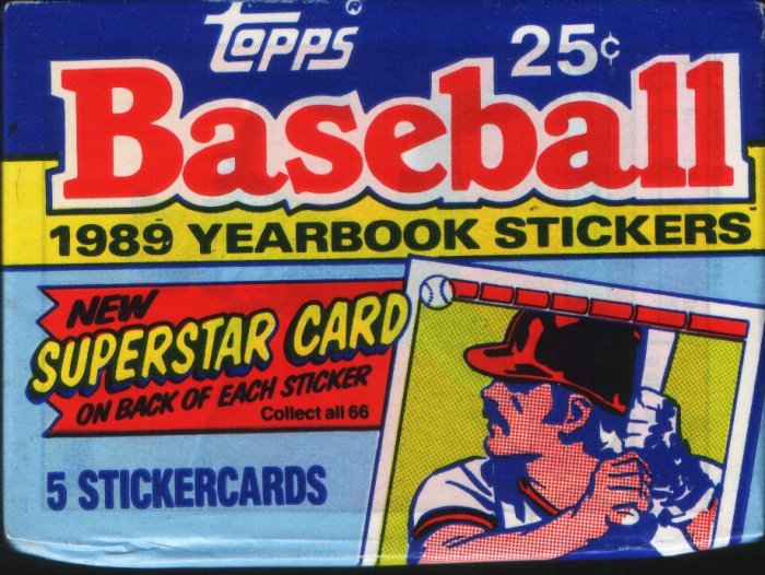 1989 Topps Yearbook Baseball Stickers Packs