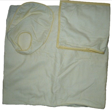 Bib #ej0403 - white w/ yellow trim