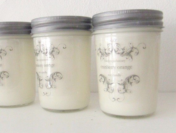 cranberry orange candle / 8 oz