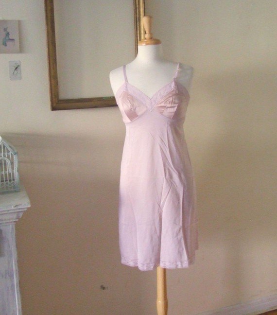 m dusty mauve vintage slip dress