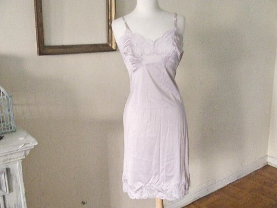 L dusty lavender vintage slip dress