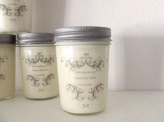 rosemary mint candle / 8 oz