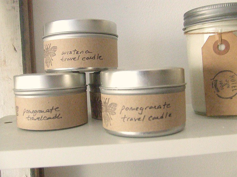 travel candle, soy, 4 oz