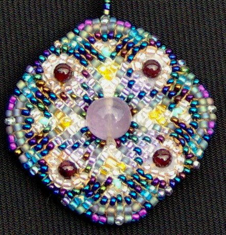 Magic Fluorite Beaded Pendant