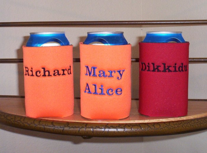 Custom Embroidered Koozies SAMPLE