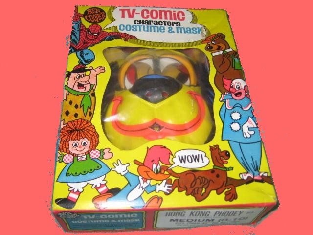 HONG KONG PHOOEY fooey penrod pooch VINTAGE hanna barbera in box MASK cartoon COSTUME