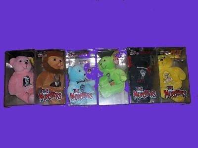 THE sealed MUNSTERS in box on hold COMPLETE plush BEAR lot SET