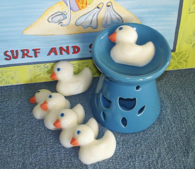 6 Scented, Soy Wax Duckling Melties & Tart Burner