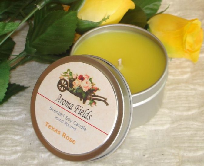 Texas Rose - Highly Scented Travel Tin Soy Candle