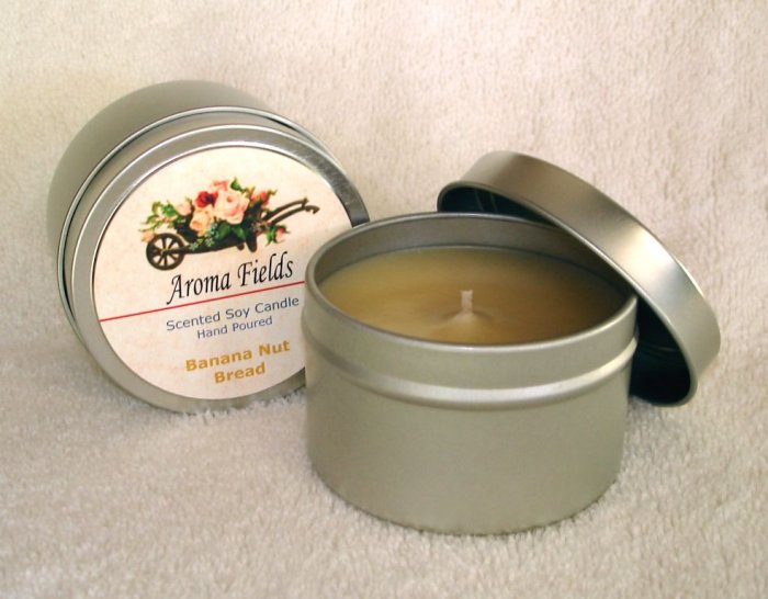 Two Highly Scented Travel Tin Soy Candles - Your Fragrance Choice