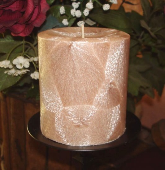 Beautiful Feather Palm Wax Pillar - Your Fragrance Choice
