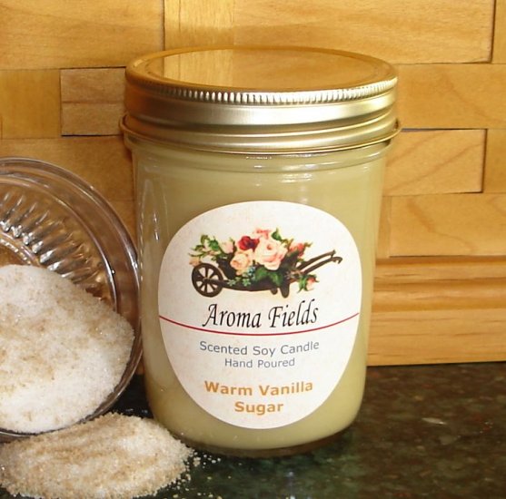 Warm Vanilla Sugar - Highly Scented Soy Candle