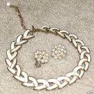 Vintage '80's Costume Jewelry Necklace & Earrings