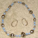 Vintage '80's Costume Jewelry Necklace & Earrings