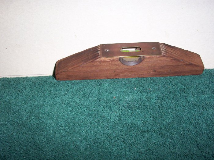 Correct Level Wooden with Brass Face Plate
