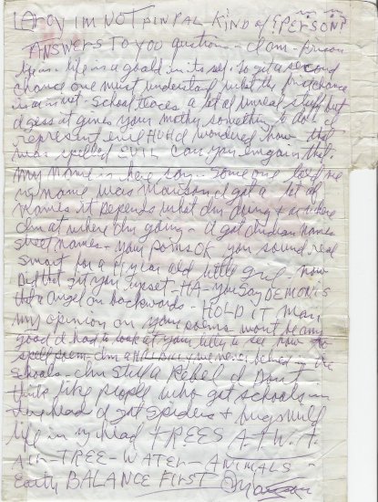 Letters from Charles Manson