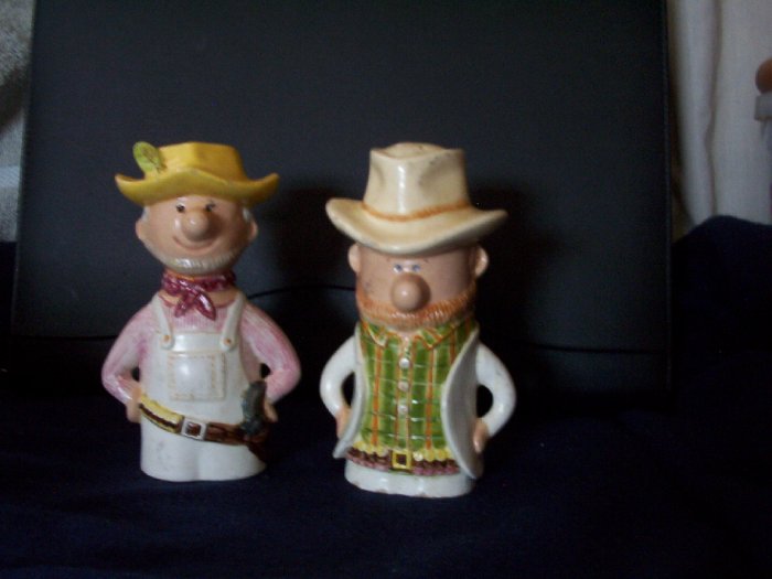 Vintage Cowboy Salt and Pepper Shakers